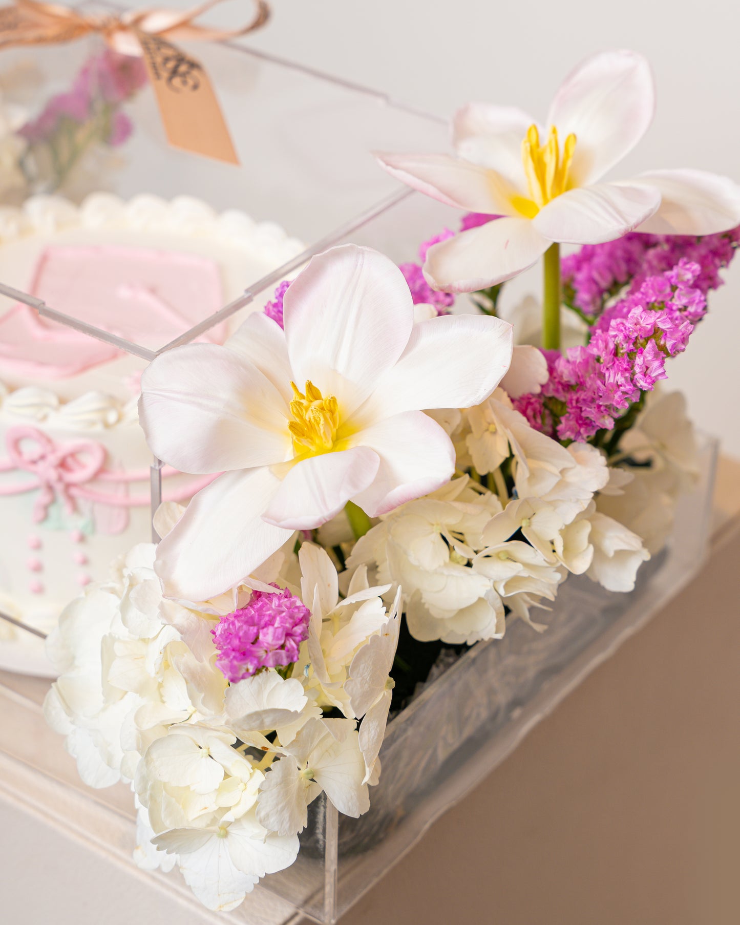 Blush Graduation Cake Box