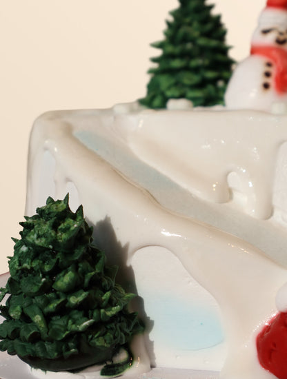 Christmas Frosted Village Cake