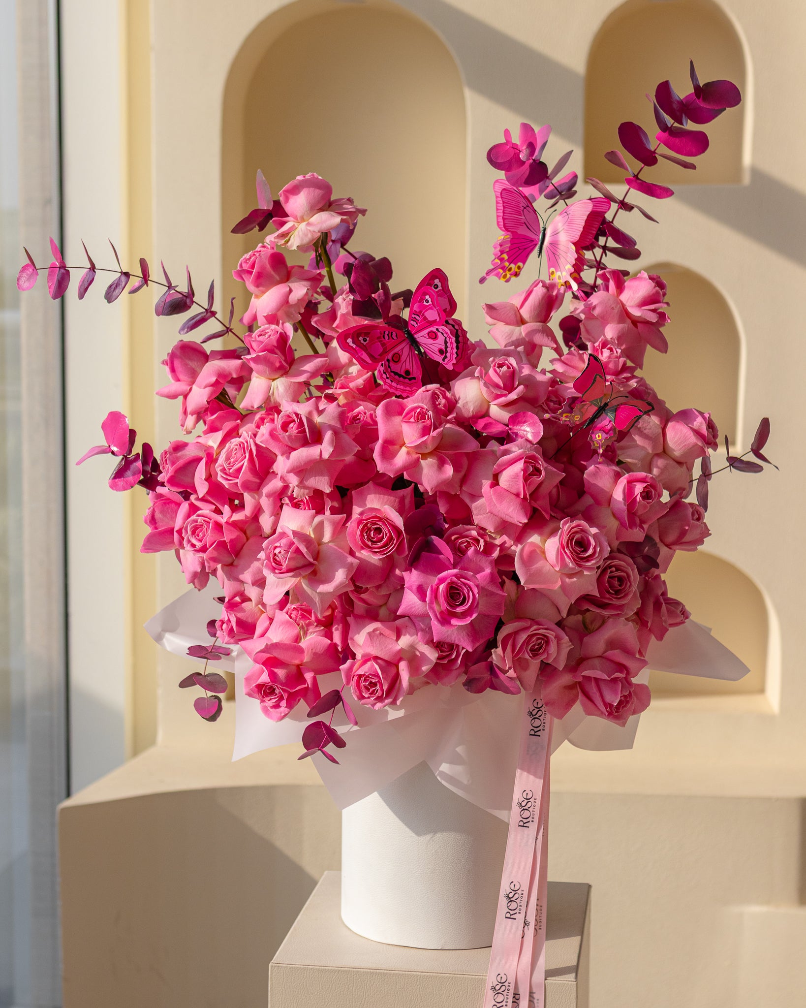 Fluttering In Pink – Rose Flower Boutique