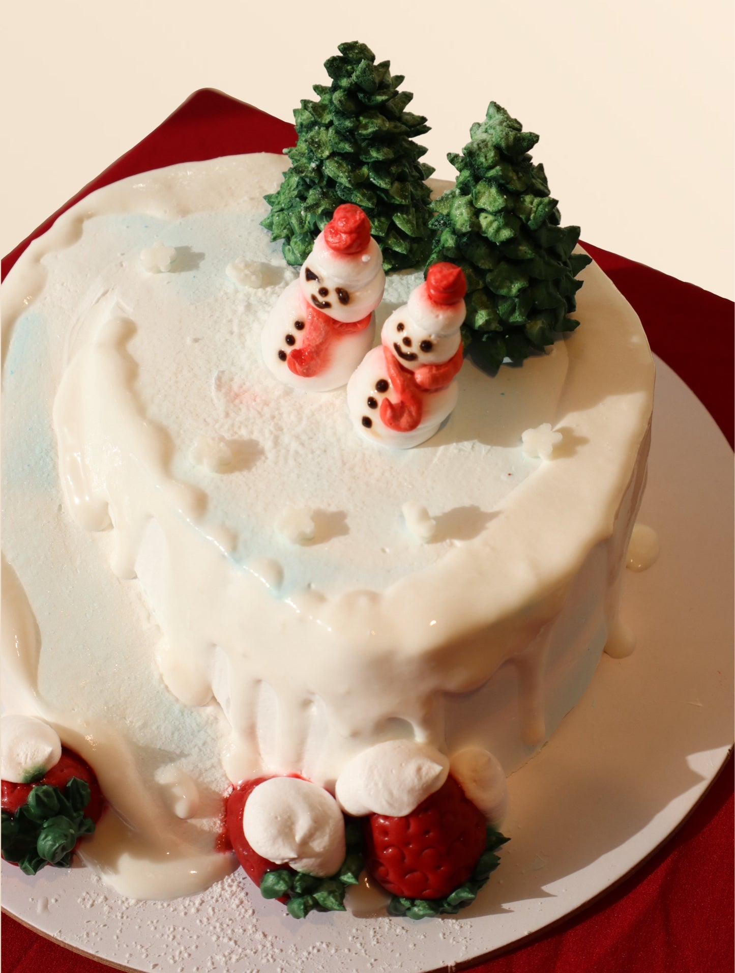 Christmas Frosted Village Cake