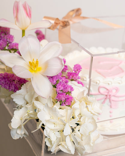 Blush Graduation Cake Box