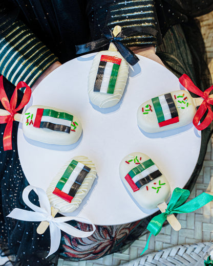 Emirates Flag Cake Pops