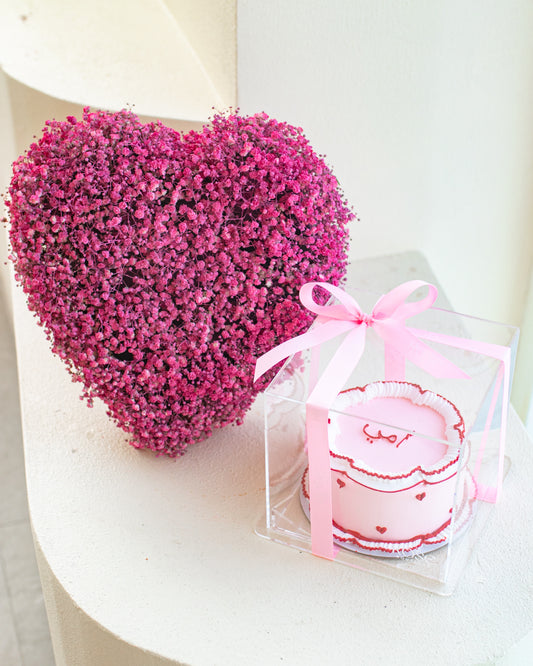 Heartfelt Pink Gypsophila - Set of 2